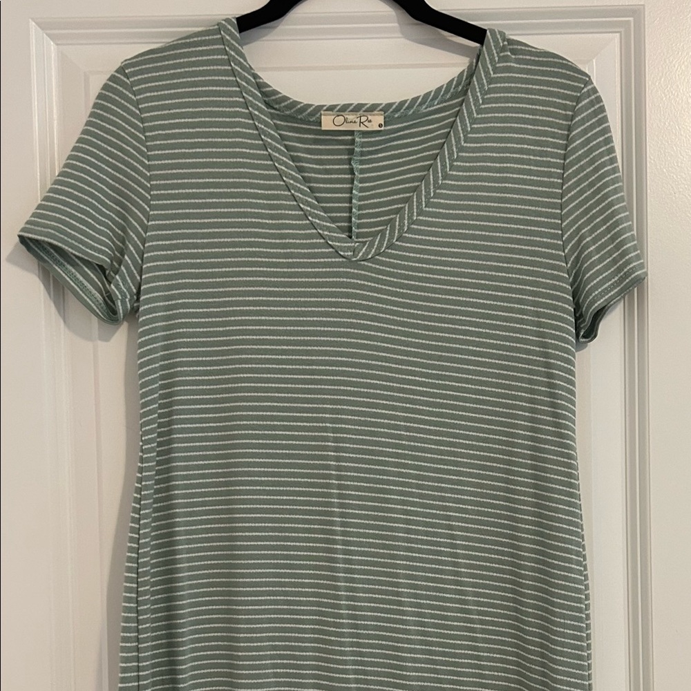Stripped Mint Green Dress